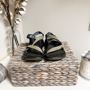 Chaco Z1 Vibram Classic Outdoor Trail Sandals Blue Green Adjustable Straps 8W